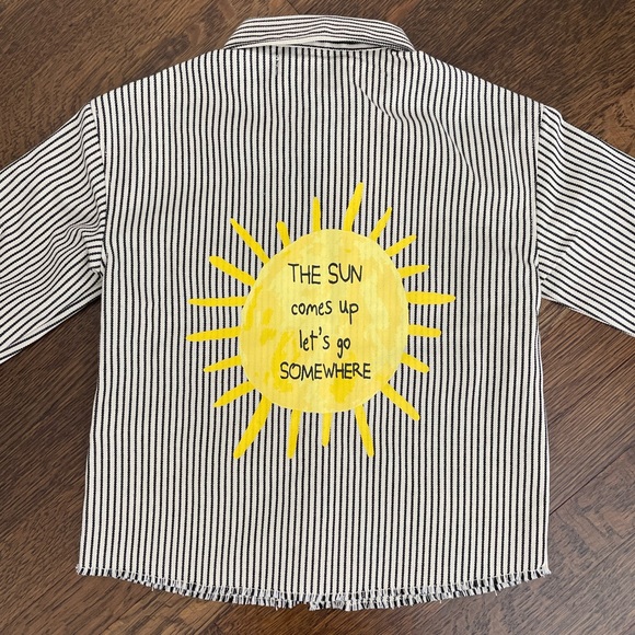Zara Baby Striped Button Up - Picture 1 of 5
